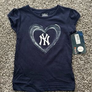 New York Yankees girls Navy Blue T-Shirt